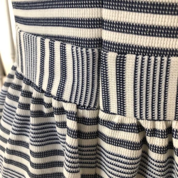 Banana Republic Striped Midi Dress - Blue and White - Picture 3 of 6